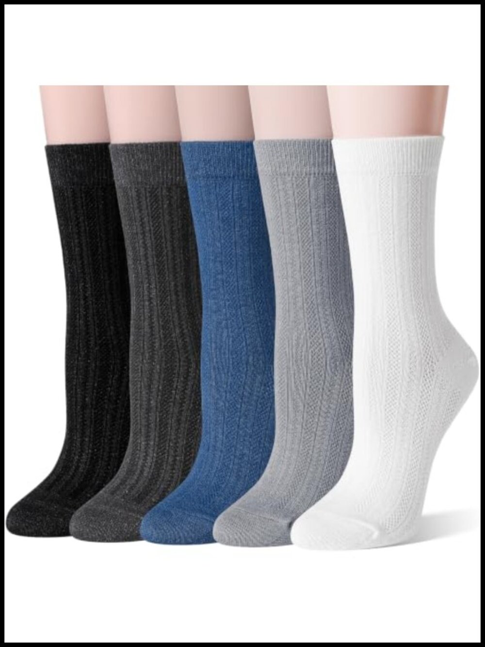 Womens Thin Merino Wool Boot Socks Warm Cozy Calf Socks